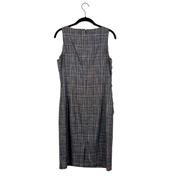 Classiques Entier Pleated Sleeveless Knit Pencil Career Midi Dress Lined Size 6 - Picture 4 of 6